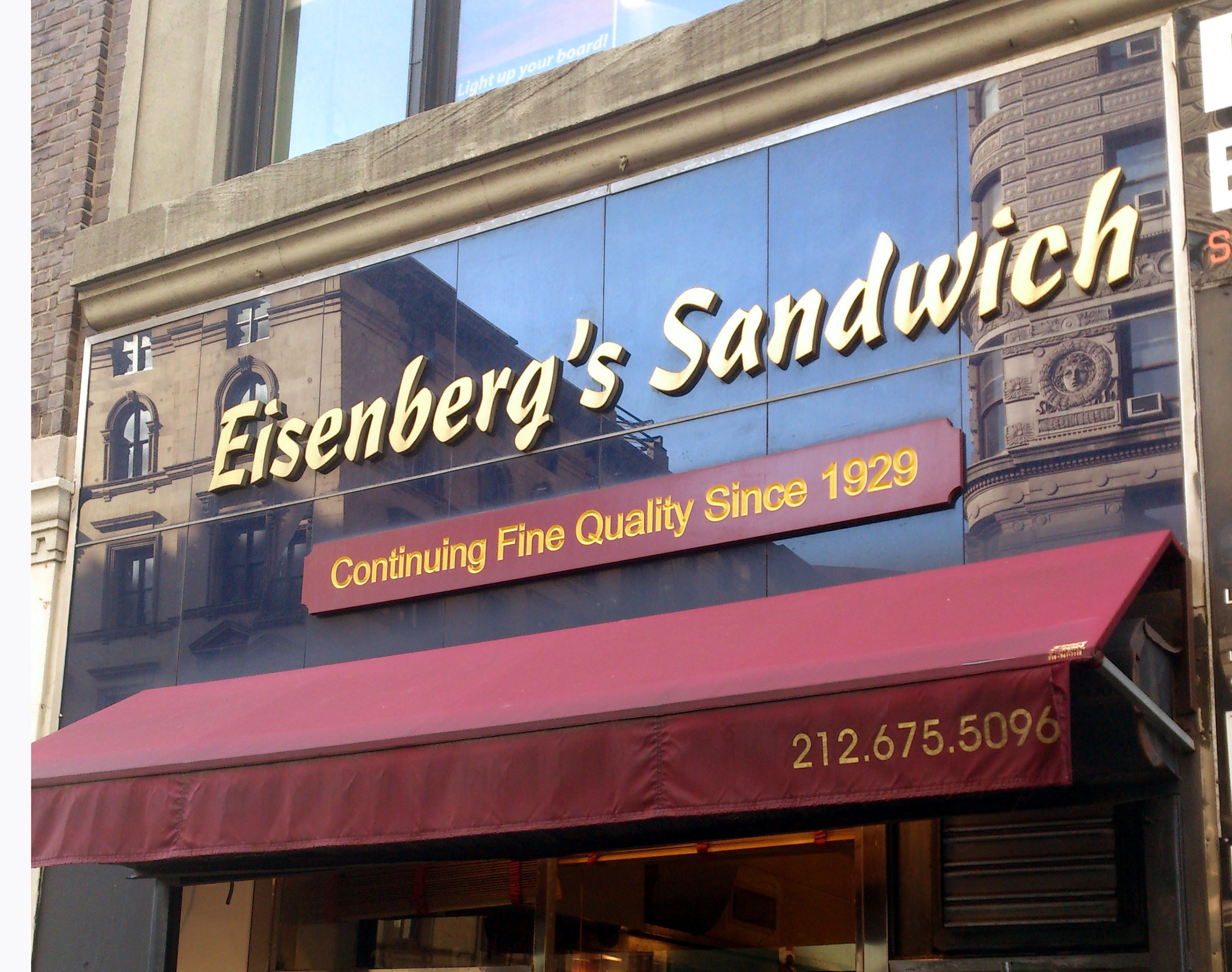 174 Fifth Avenue Eisenbergs Sandwich Shop 